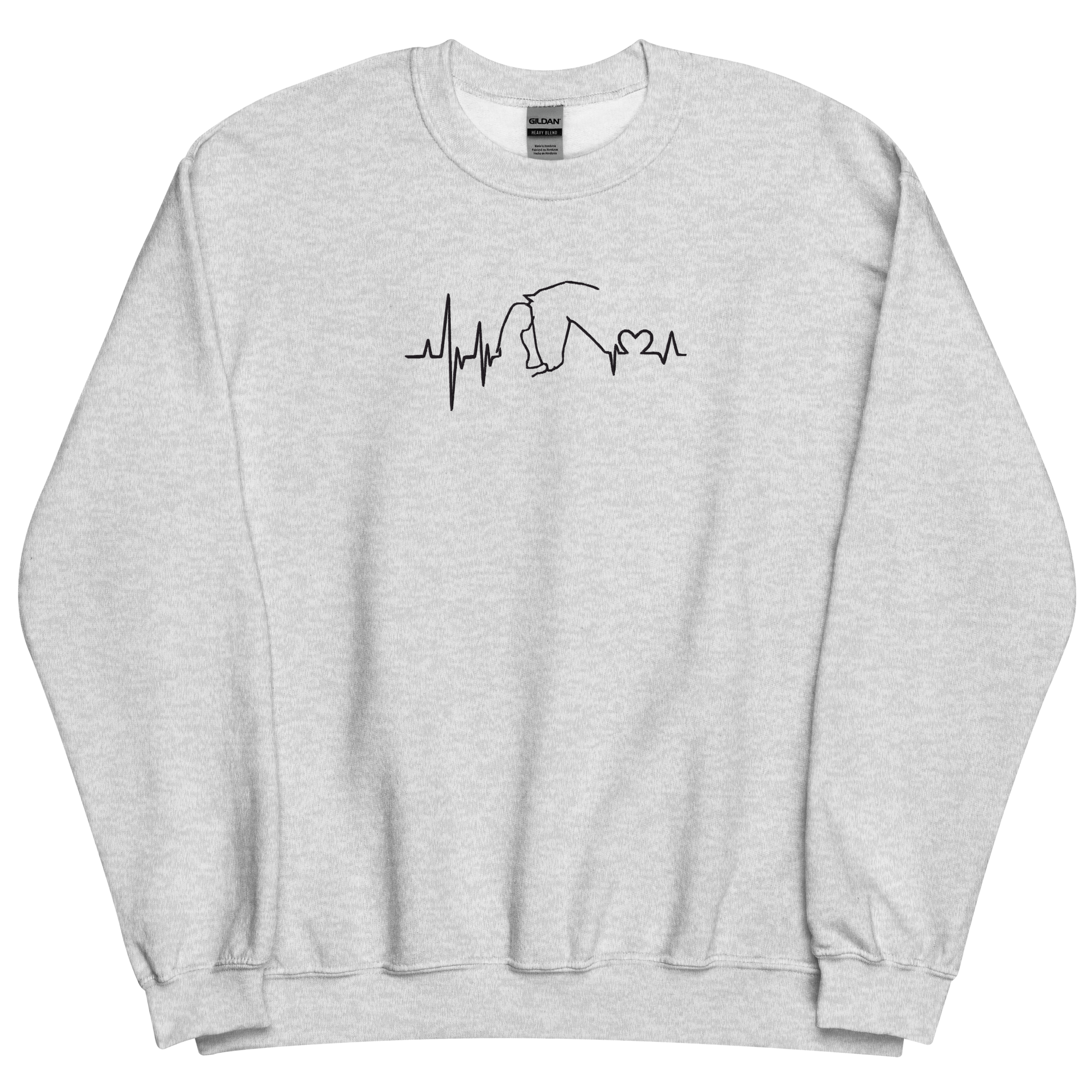 Heart Bit Embroidery Sweatshirt