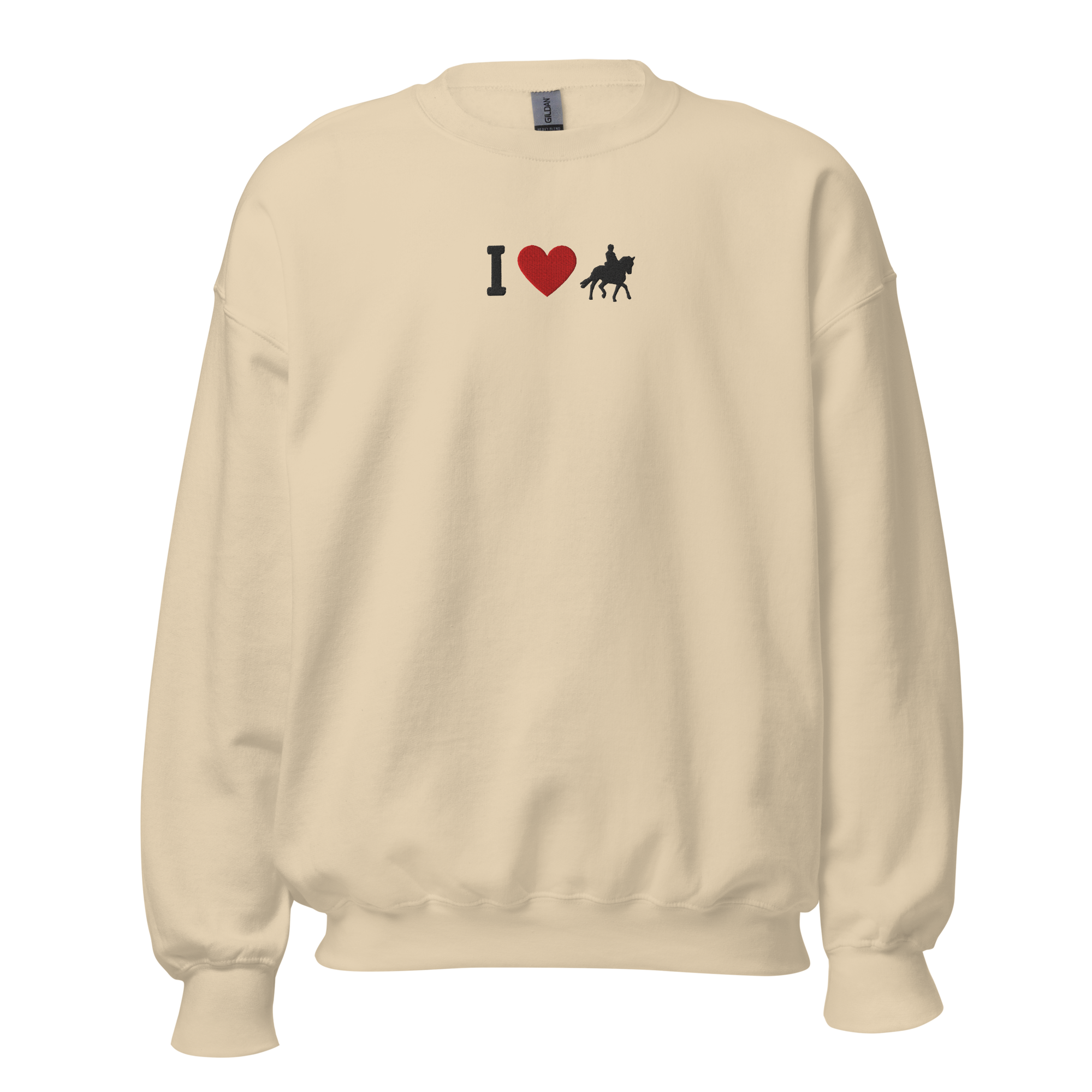 I Love Horses Embroidery Sweatshirt