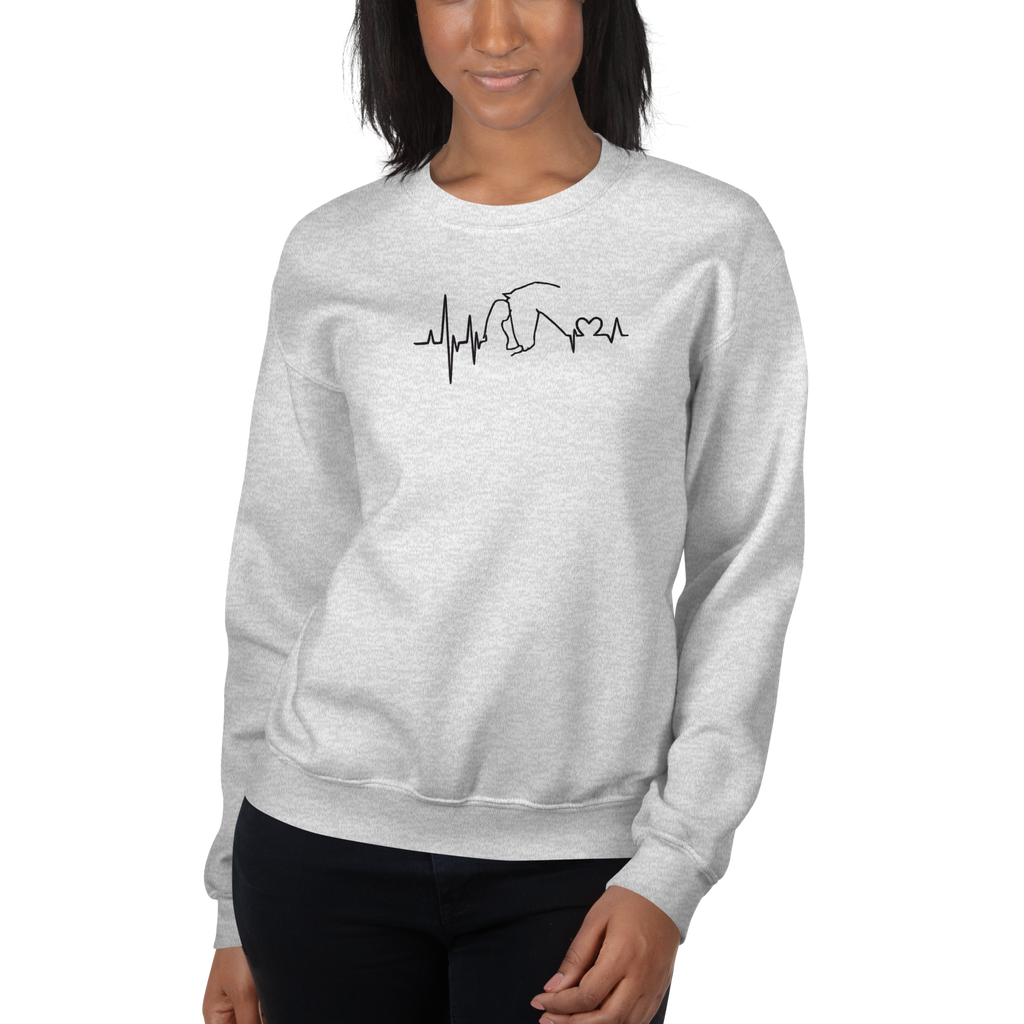 Heart Bit Embroidery Sweatshirt