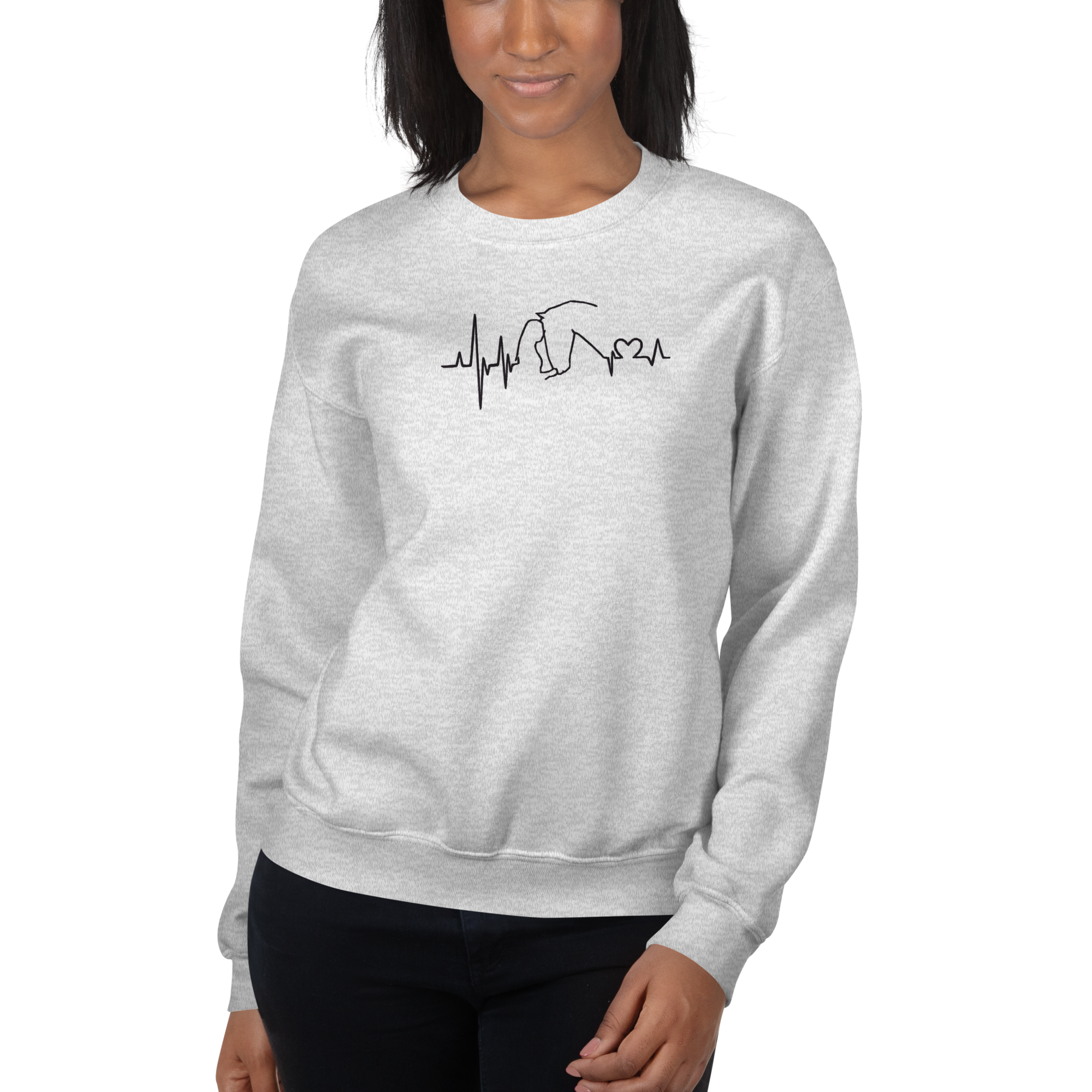 Heart Bit Embroidery Sweatshirt