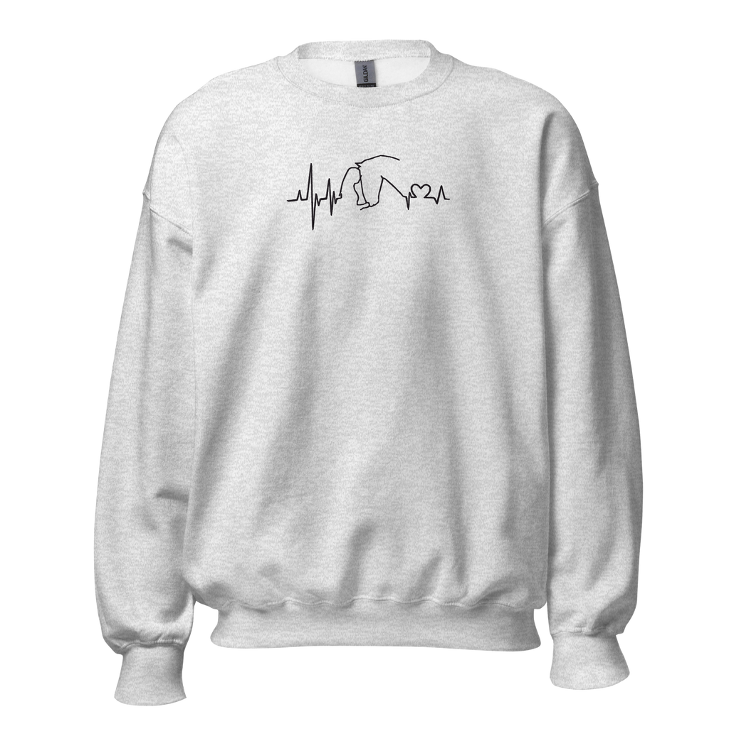 Heart Bit Embroidery Sweatshirt