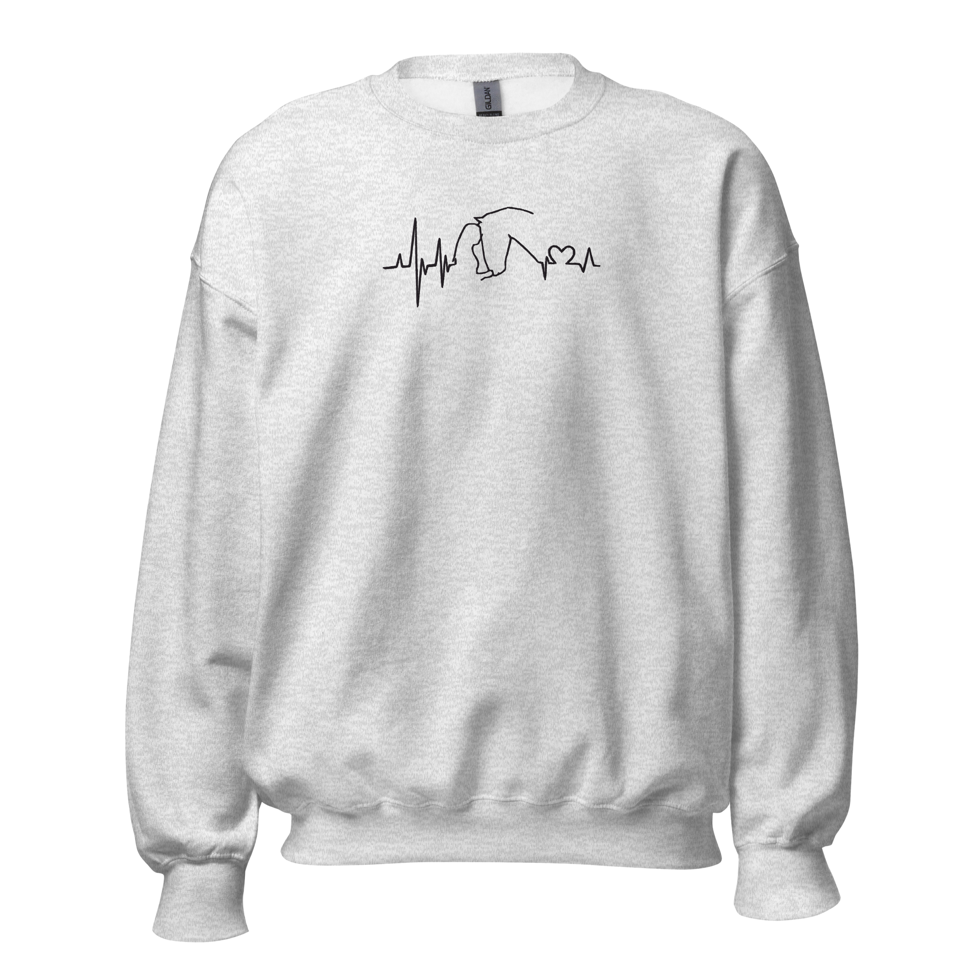 Heart Bit Embroidery Sweatshirt