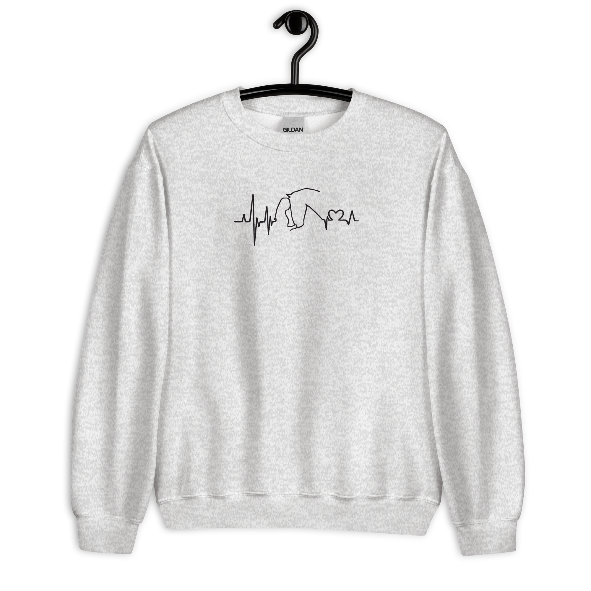 Heart Bit Embroidery Sweatshirt