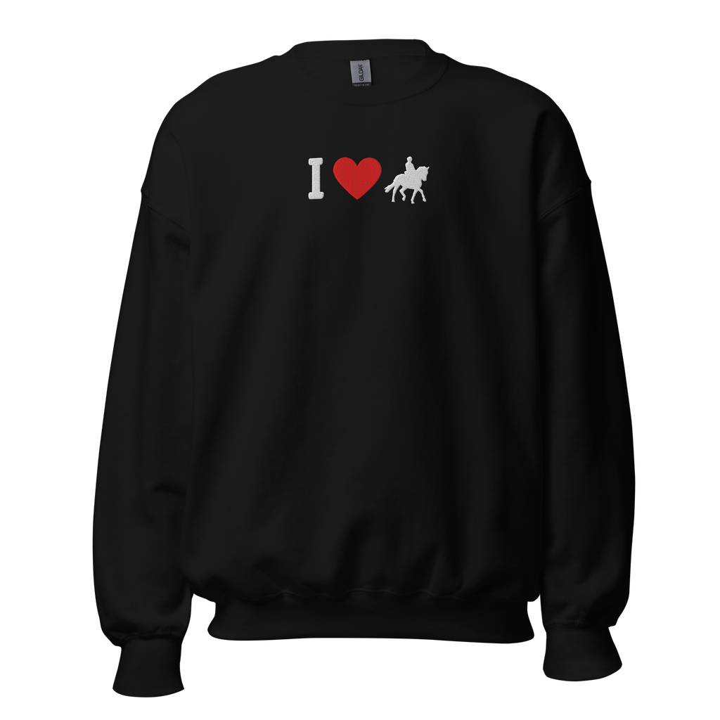 I Love Horses Embroidery Sweatshirt