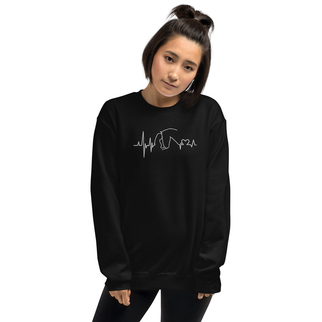 Heart Bit Embroidery Sweatshirt