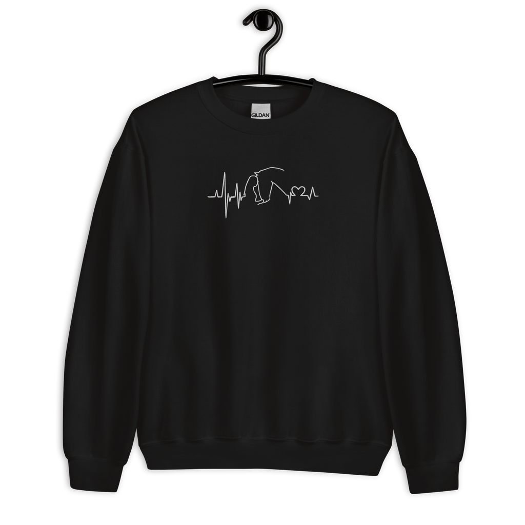 Heart Bit Embroidery Sweatshirt