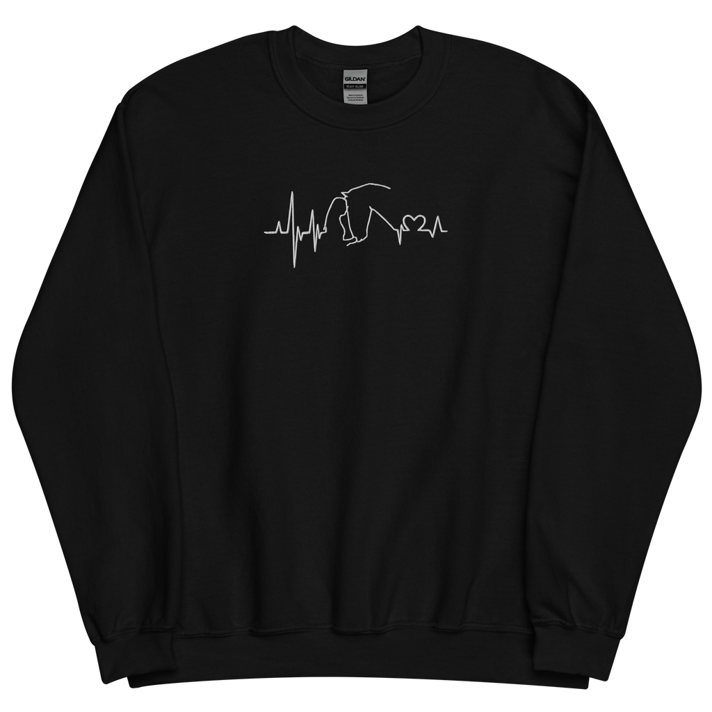 Heart Bit Embroidery Sweatshirt