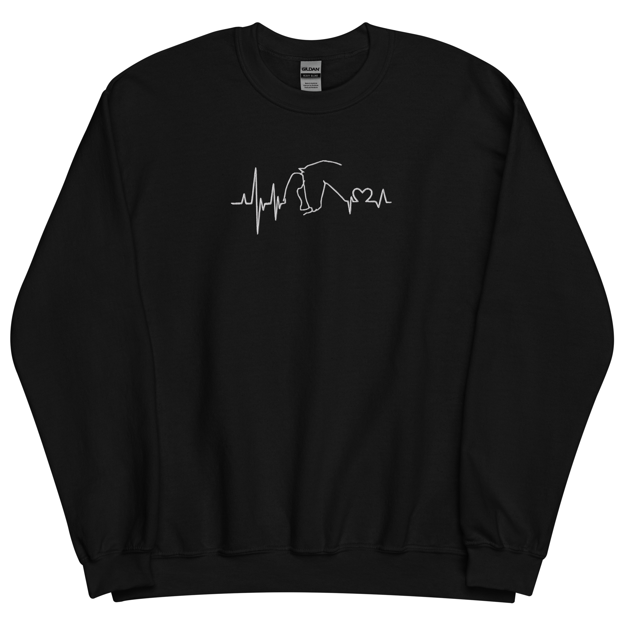 Heart Bit Embroidery Sweatshirt