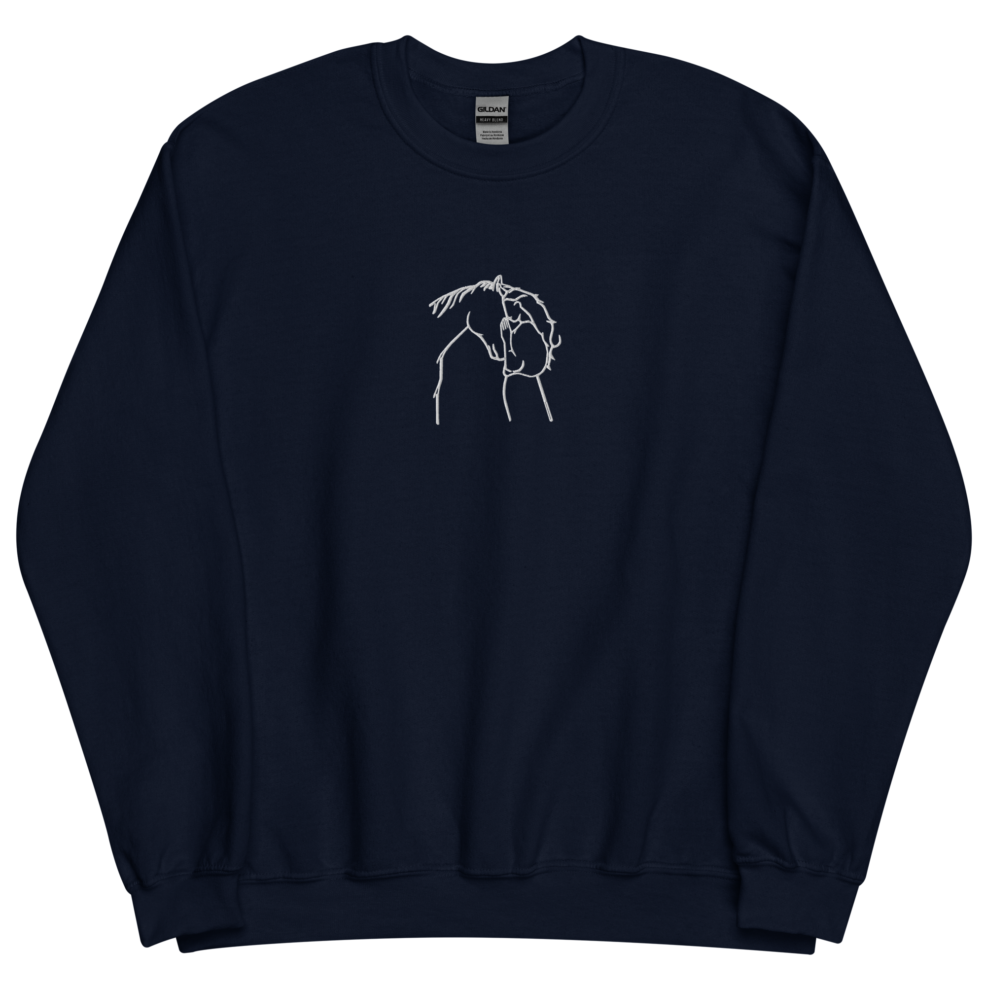 Horse-Woman Connection Embroidery Sweatshirt