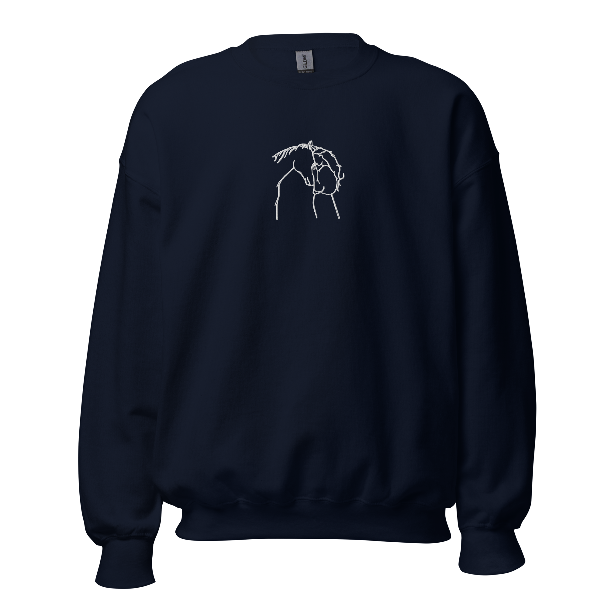 Horse-Woman Connection Embroidery Sweatshirt