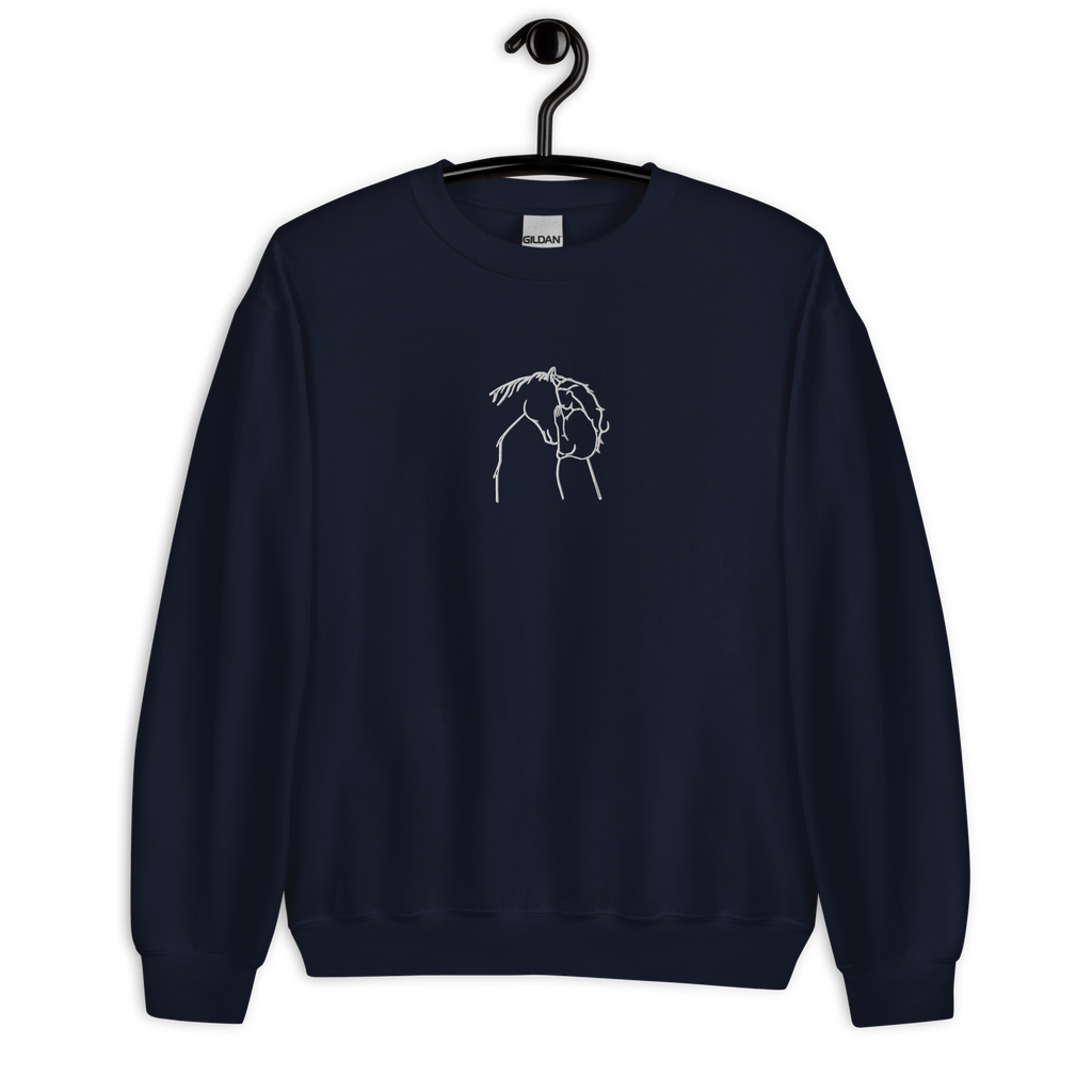 Horse-Woman Connection Embroidery Sweatshirt
