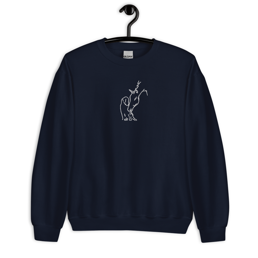 Horse & Dog Embroidery Sweatshirt
