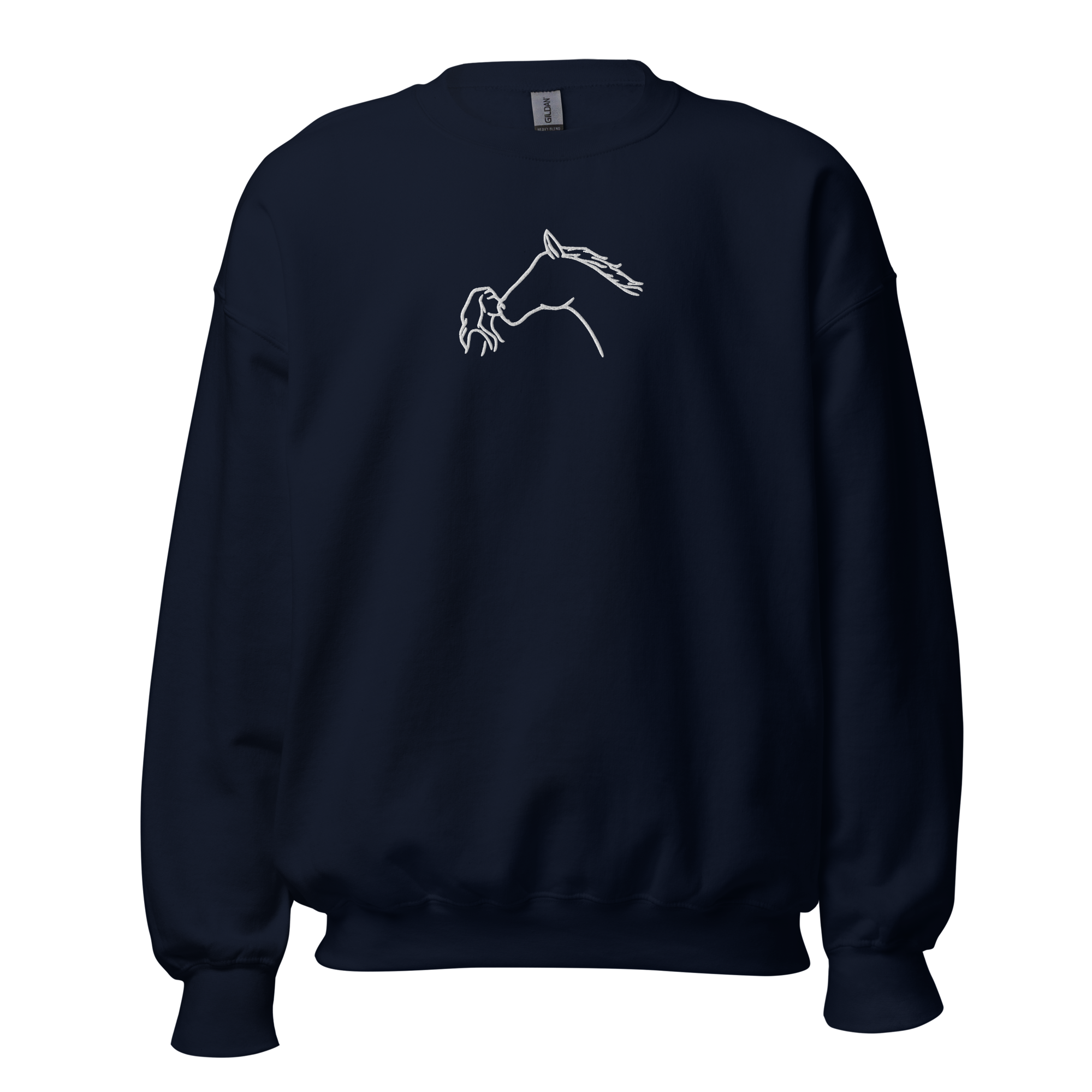 Horse Kiss Embroidery Sweatshirt