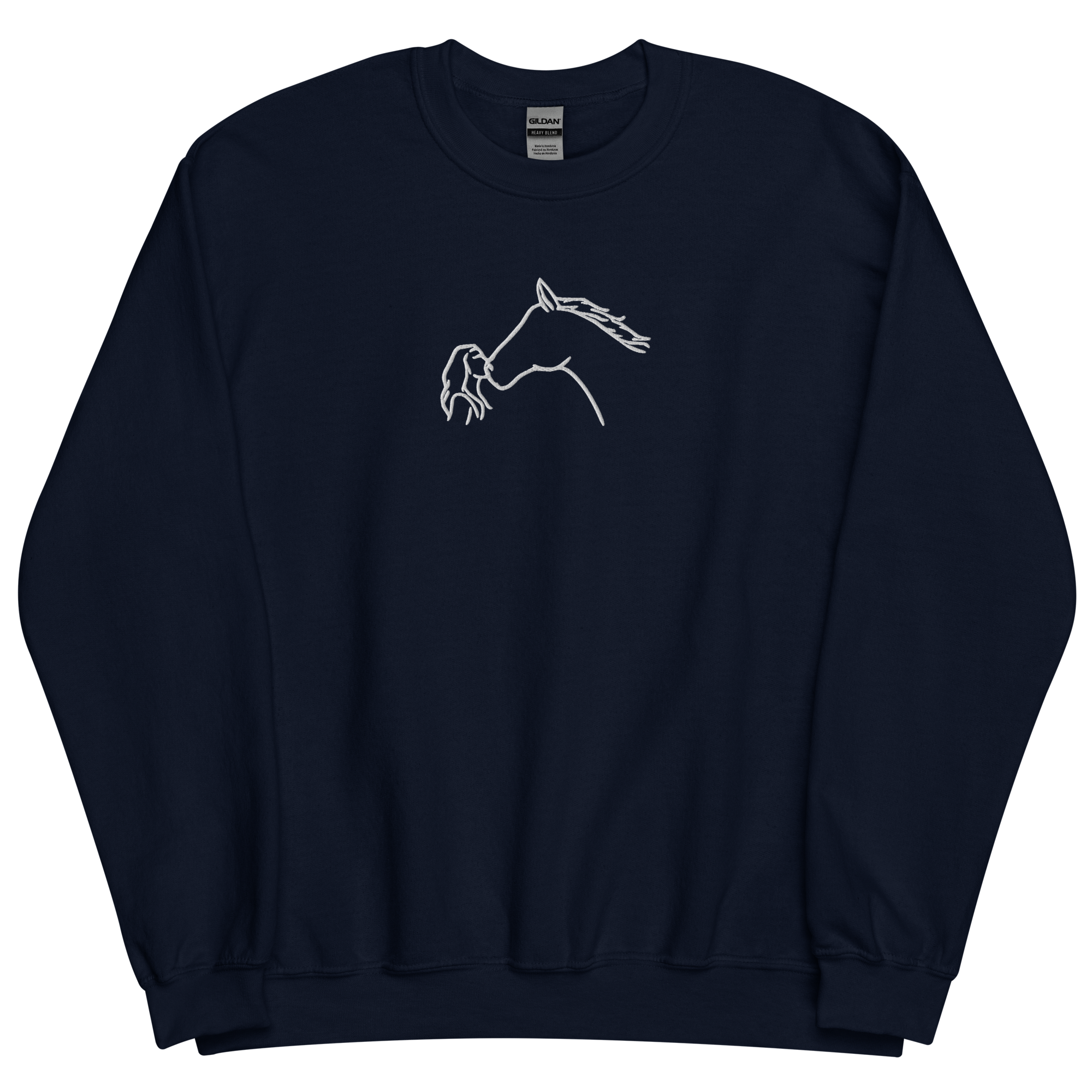 Horse Kiss Embroidery Sweatshirt
