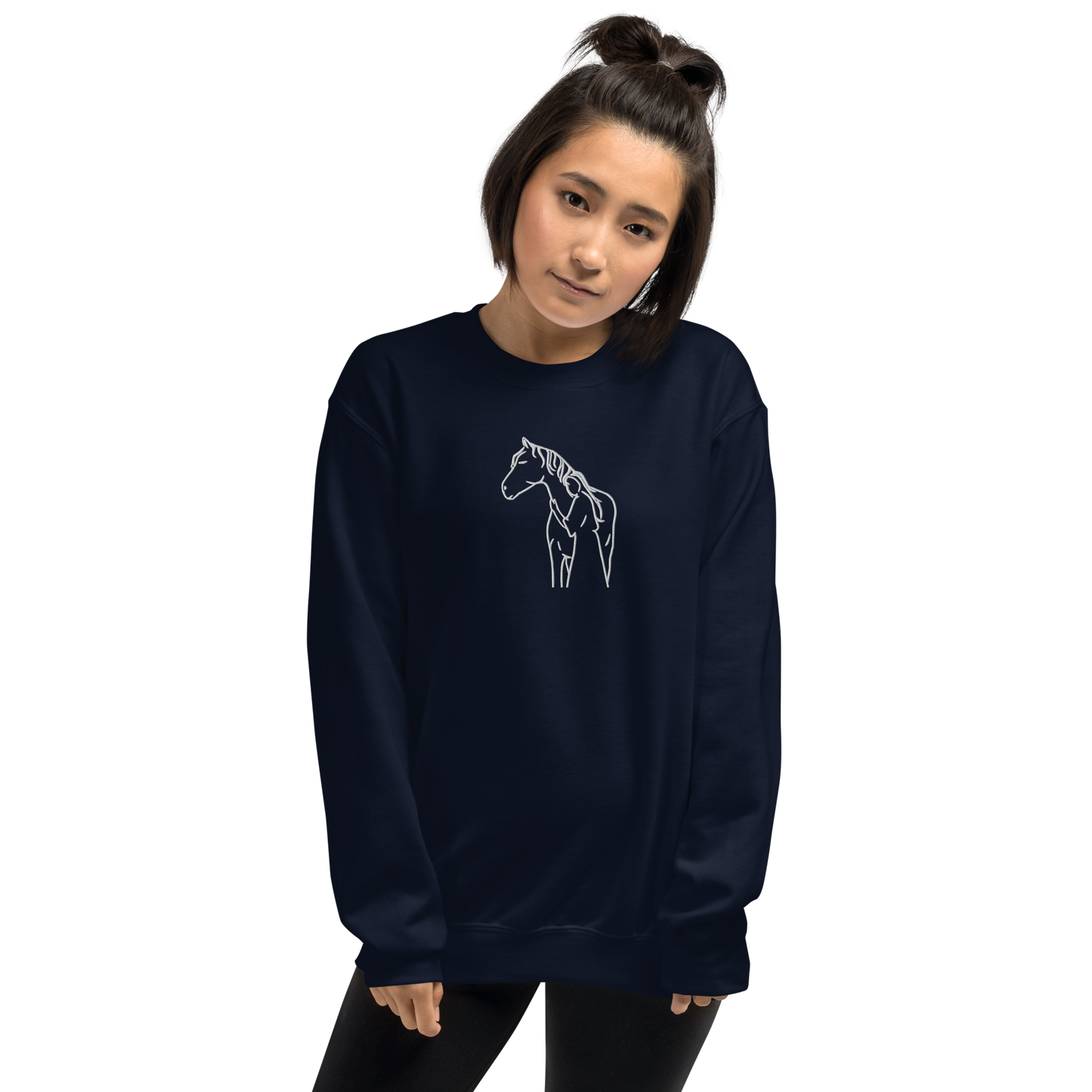 Camisola bordada com Horse Hug