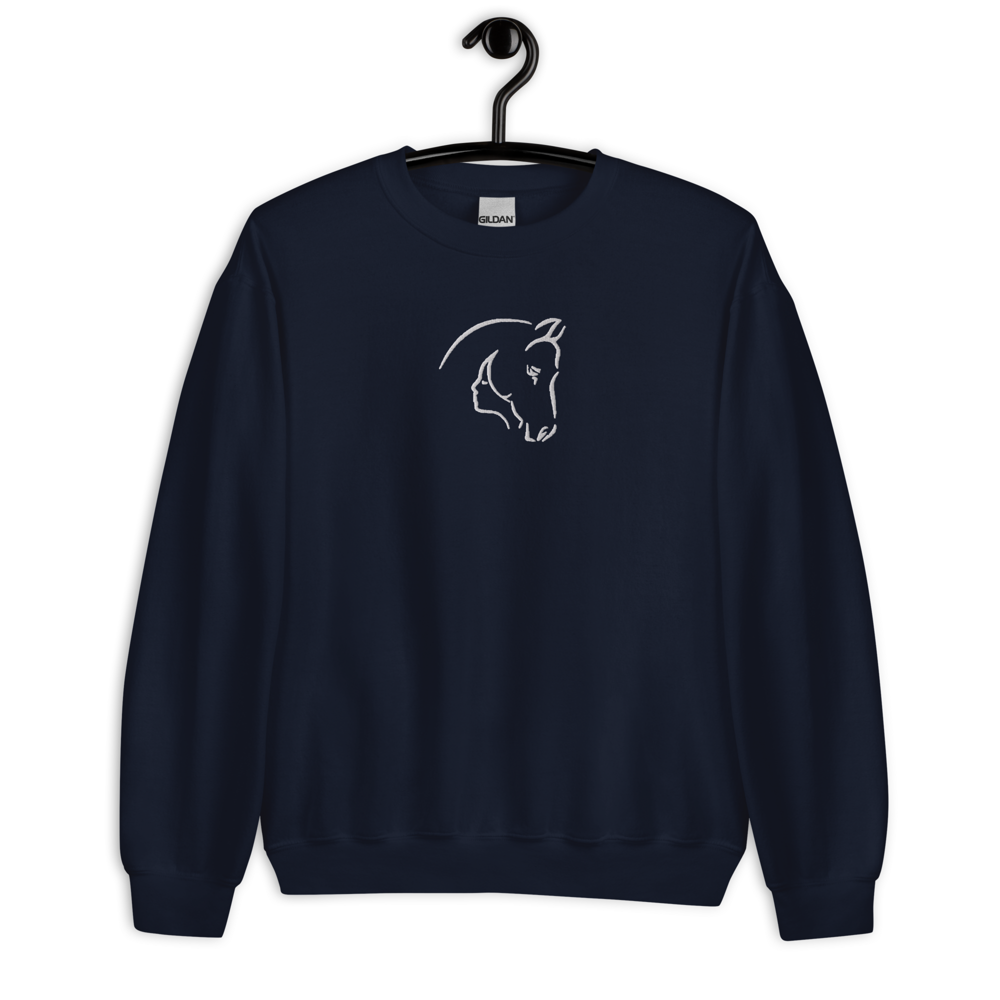 Horse-Woman Fusion Embroidered Sweatshirt