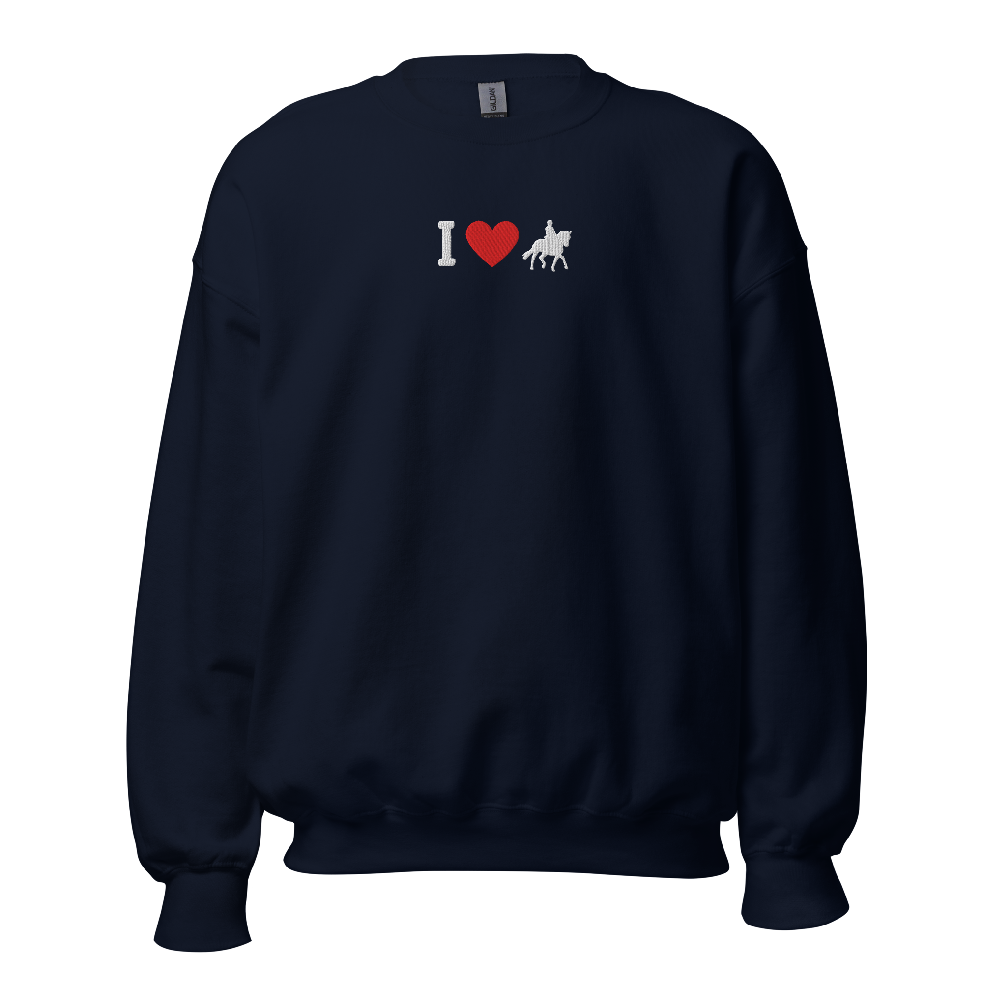 I Love Horses Embroidery Sweatshirt