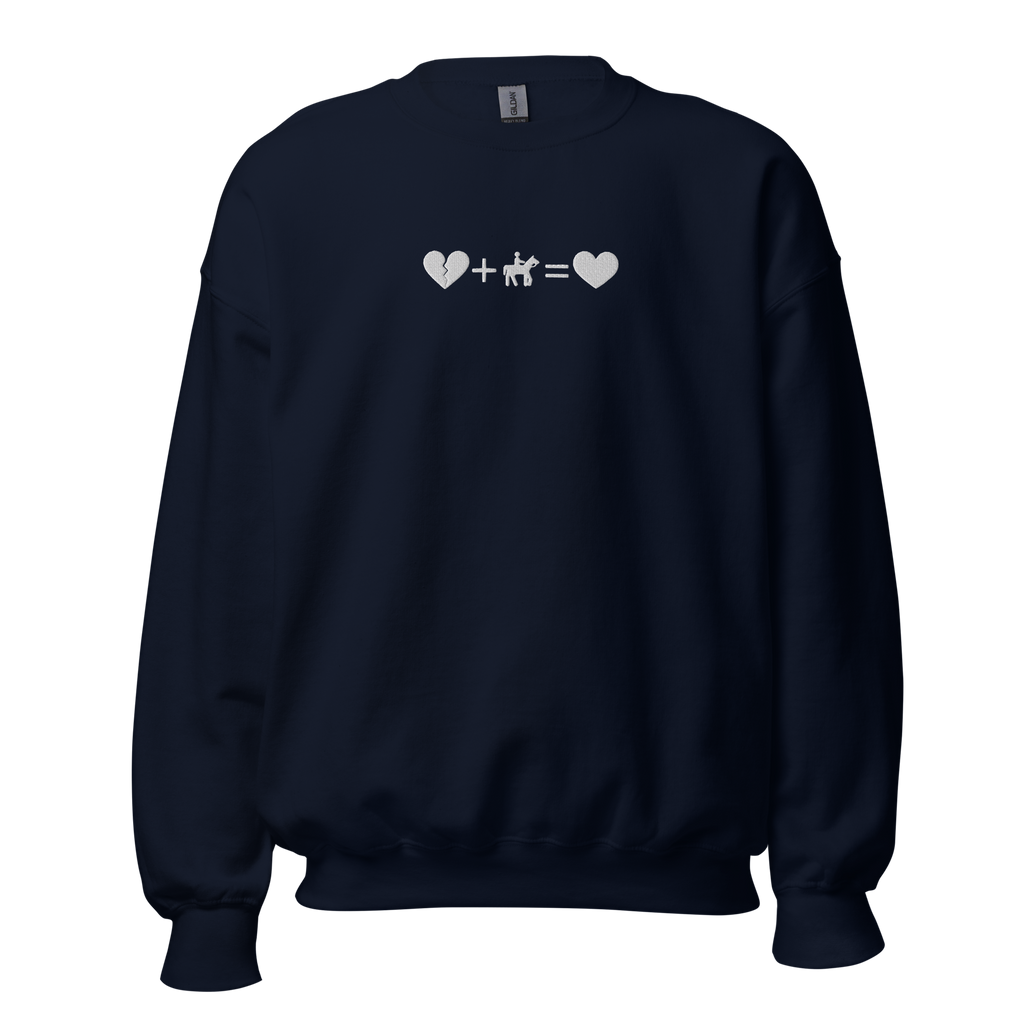Broken Heart Embroidery Sweatshirt