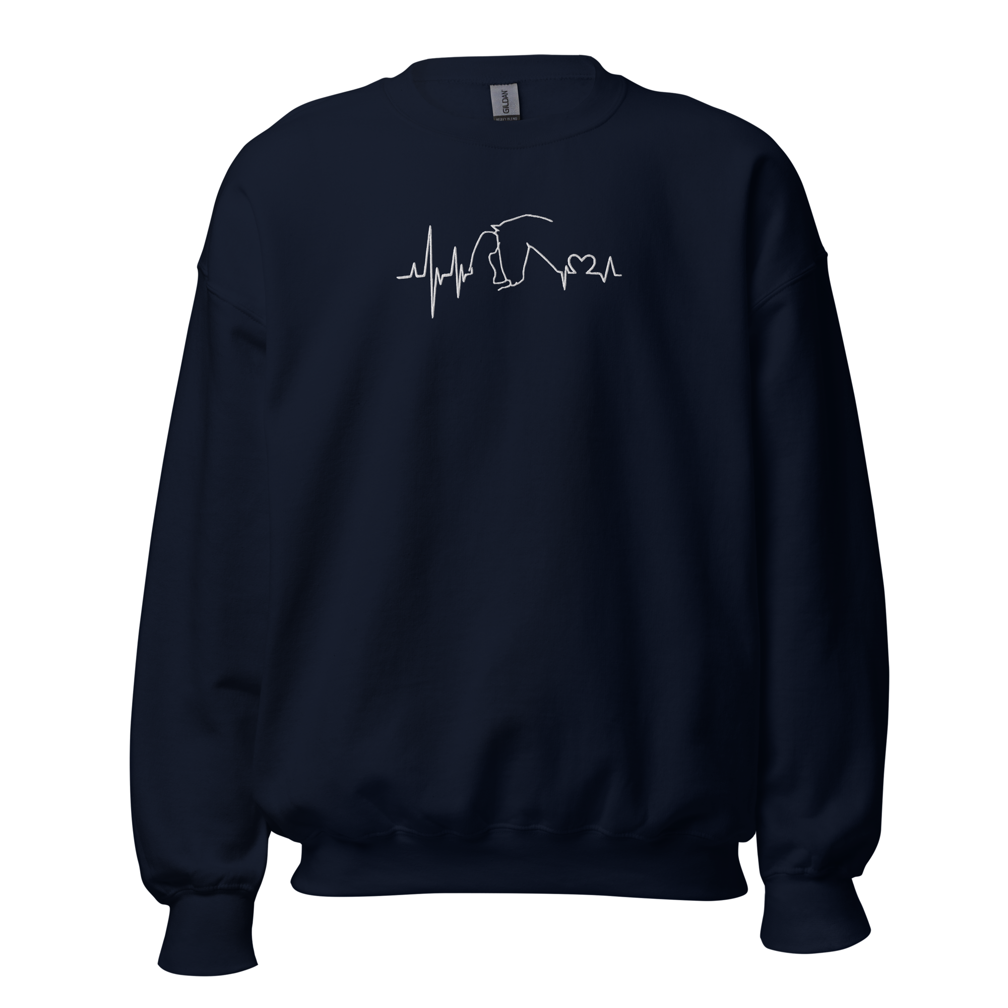 Heart Bit Embroidery Sweatshirt