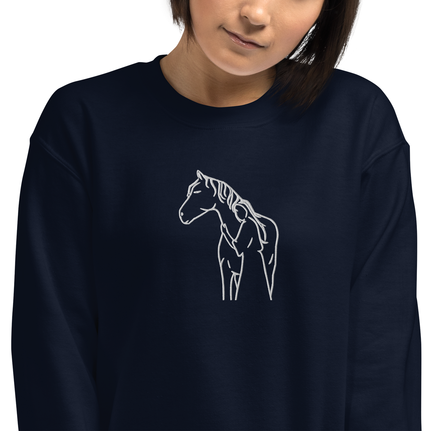 Camisola bordada com Horse Hug