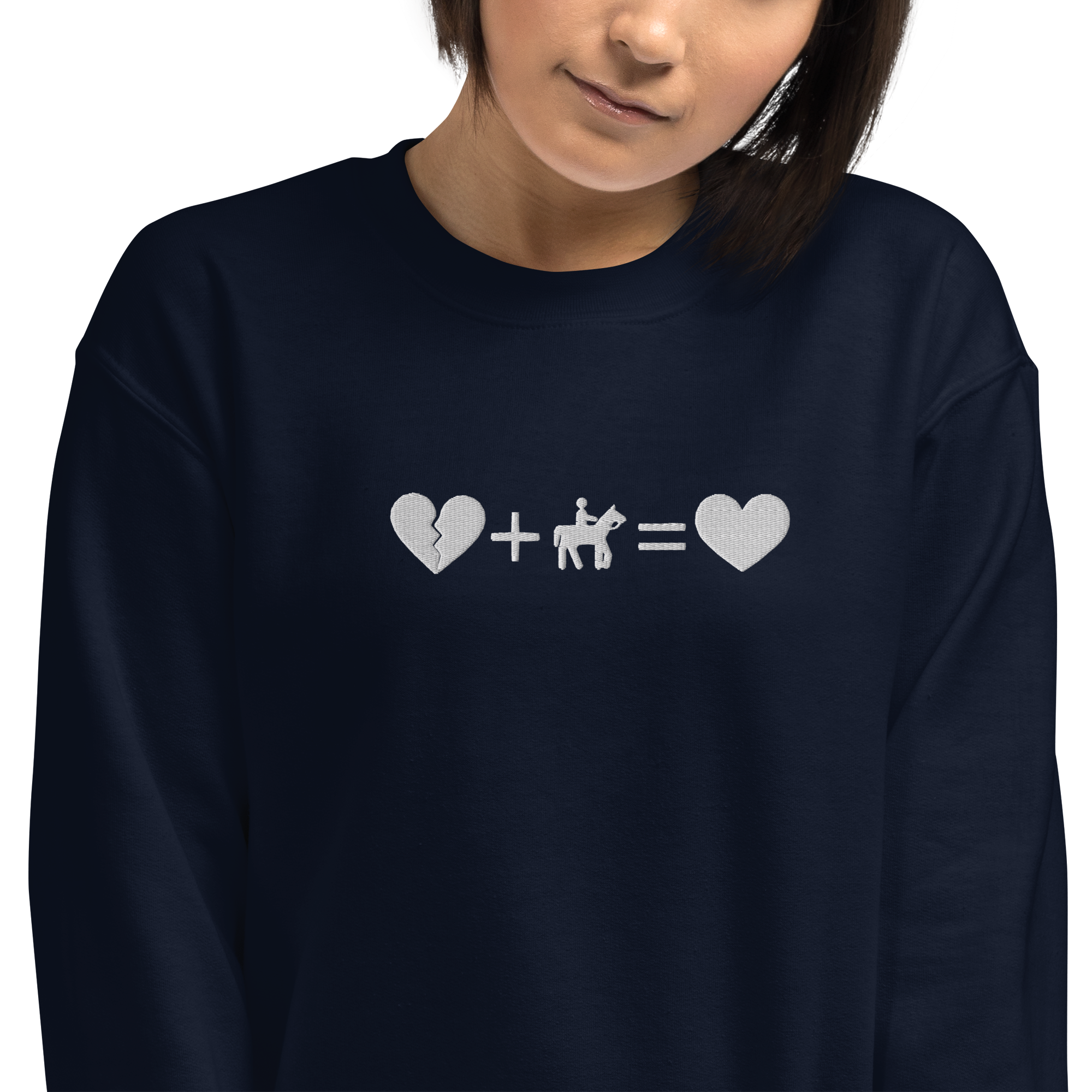 Broken Heart Embroidery Sweatshirt