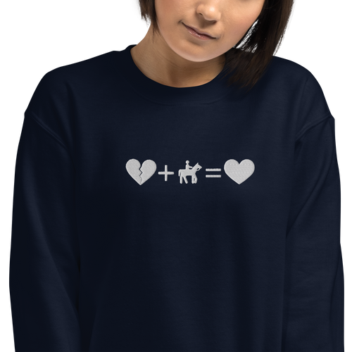 Broken Heart Embroidery Sweatshirt