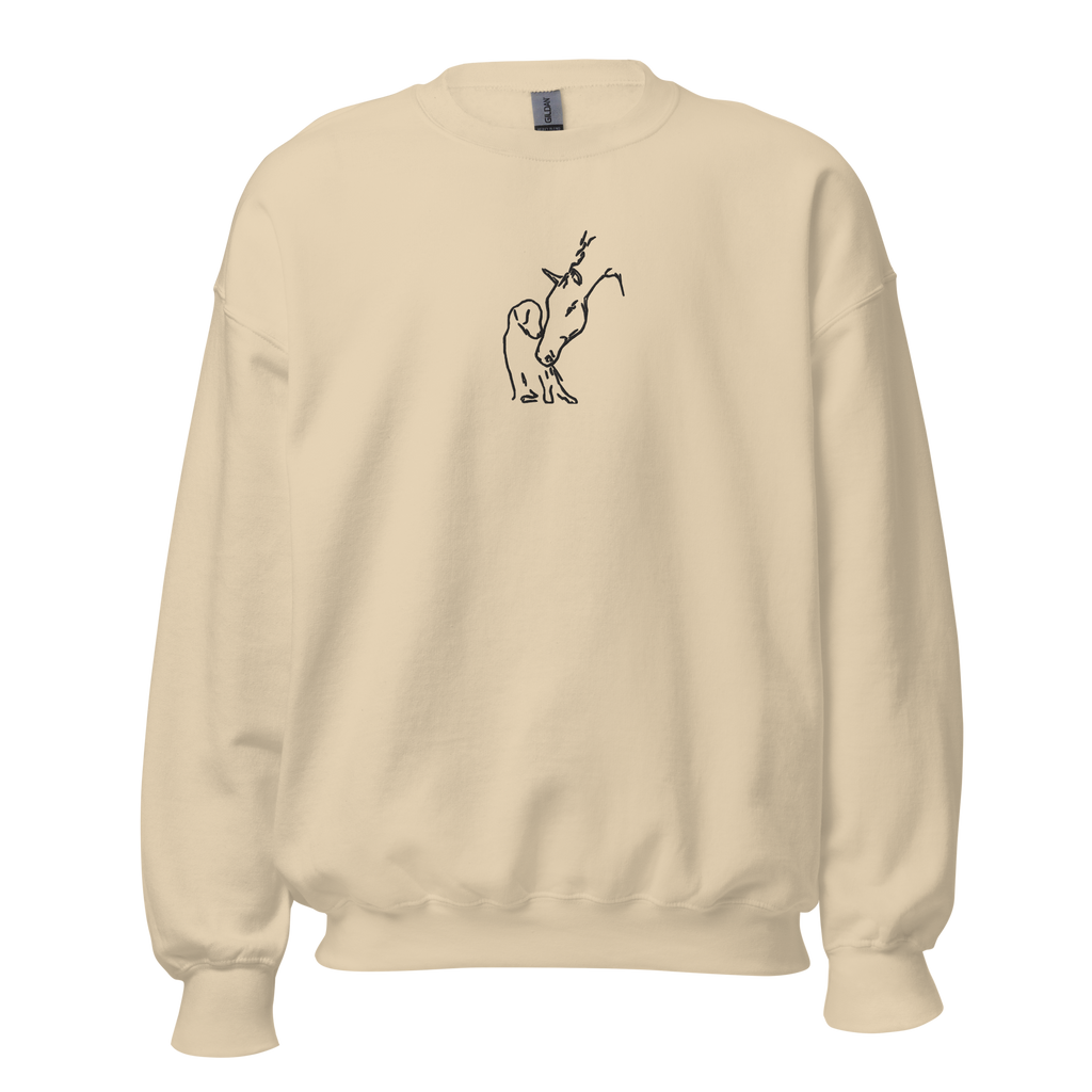 Horse & Dog Embroidery Sweatshirt