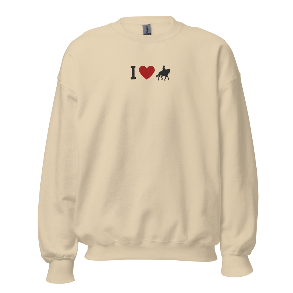 I Love Horses Embroidery Sweatshirt