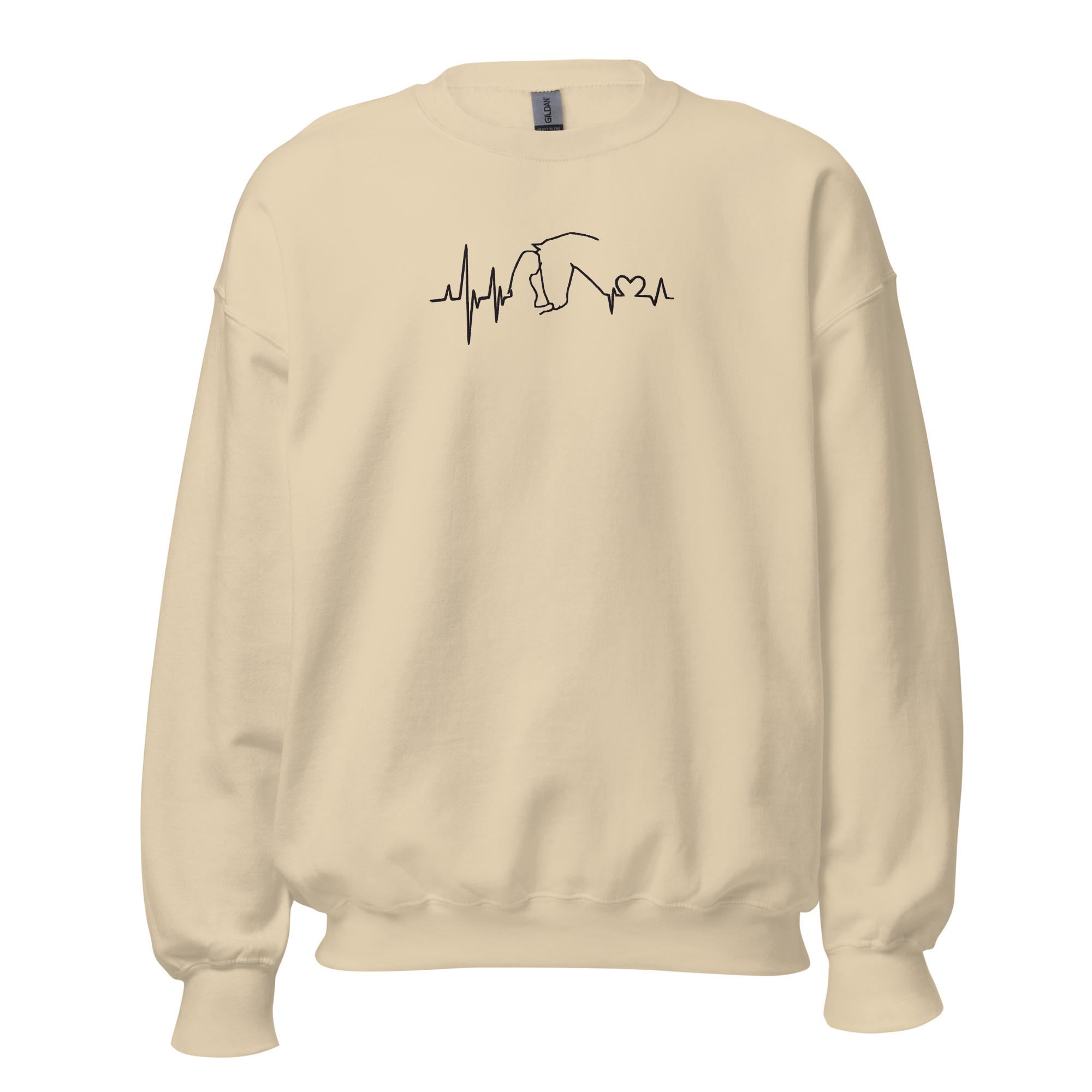 Heart Bit Embroidery Sweatshirt